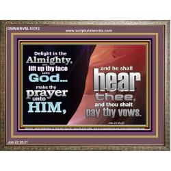 DELIGHT IN THE ALMIGHTY  Unique Scriptural ArtWork  GWMARVEL10312  "36X31"