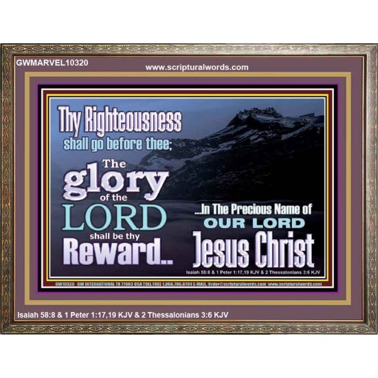 THE GLORY OF THE LORD WILL BE UPON YOU  Custom Inspiration Scriptural Art Wooden Frame  GWMARVEL10320  