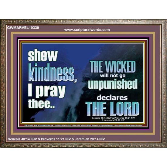 THE WICKED WILL NOT GO UNPUNISHED  Bible Verse for Home Wooden Frame  GWMARVEL10330  