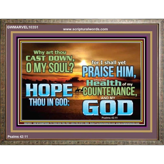 WHY ART THOU CAST DOWN O MY SOUL  Large Scripture Wall Art  GWMARVEL10351  