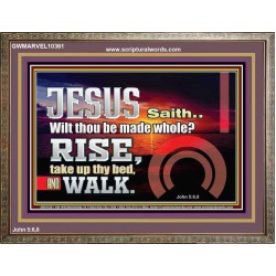 BE MADE WHOLE IN THE MIGHTY NAME OF JESUS CHRIST  Sanctuary Wall Picture  GWMARVEL10361  "36X31"
