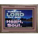 TURN UNTO THE LORD WITH ALL THINE HEART  Unique Scriptural Wooden Frame  GWMARVEL10372  