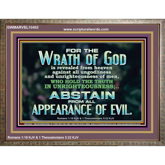 UNGODLINESS AND UNRIGHTEOUSNESS OUTLAW IN ETERNITY  Righteous Living Christian Wooden Frame  GWMARVEL10402  