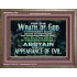 UNGODLINESS AND UNRIGHTEOUSNESS OUTLAW IN ETERNITY  Righteous Living Christian Wooden Frame  GWMARVEL10402  "36X31"