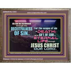 THE WAGES OF SIN IS DEATH  Eternal Power Wooden Frame  GWMARVEL10403  "36X31"