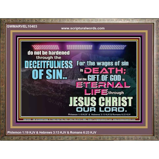 THE WAGES OF SIN IS DEATH  Eternal Power Wooden Frame  GWMARVEL10403  
