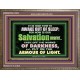 OUR SALVATION IS NEARER PUT ON THE ARMOUR OF LIGHT  Church Wooden Frame  GWMARVEL10404  