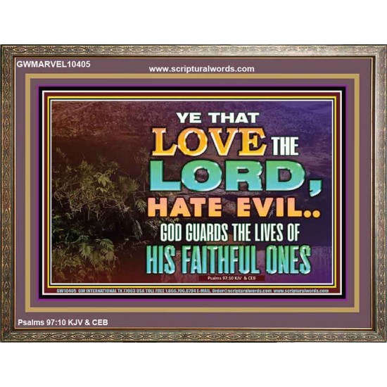 GOD GUARDS THE LIVES OF HIS FAITHFUL ONES  Children Room Wall Wooden Frame  GWMARVEL10405  