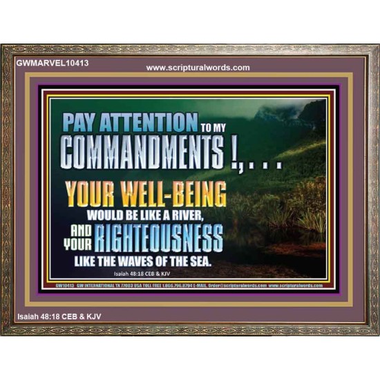 LET YOUR RIGHTEOUSNESS BE LIKE THE WAVES OF THE SEA  Church Wooden Frame  GWMARVEL10413  