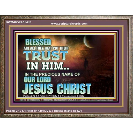 THE PRECIOUS NAME OF OUR LORD JESUS CHRIST  Bible Verse Art Prints  GWMARVEL10432  