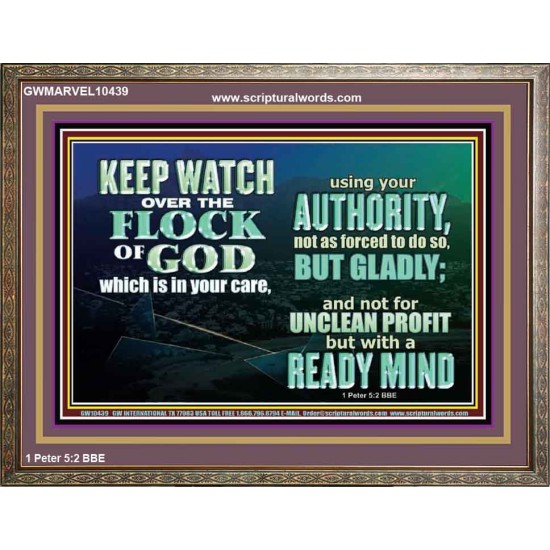 WATCH THE FLOCK OF GOD IN YOUR CARE  Scriptures Décor Wall Art  GWMARVEL10439  