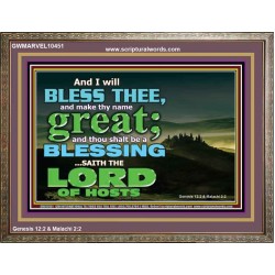 THOU SHALL BE A BLESSINGS  Wooden Frame Scripture   GWMARVEL10451  "36X31"