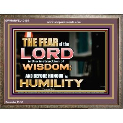 BEFORE HONOUR IS HUMILITY  Scriptural Wooden Frame Signs  GWMARVEL10455  "36X31"