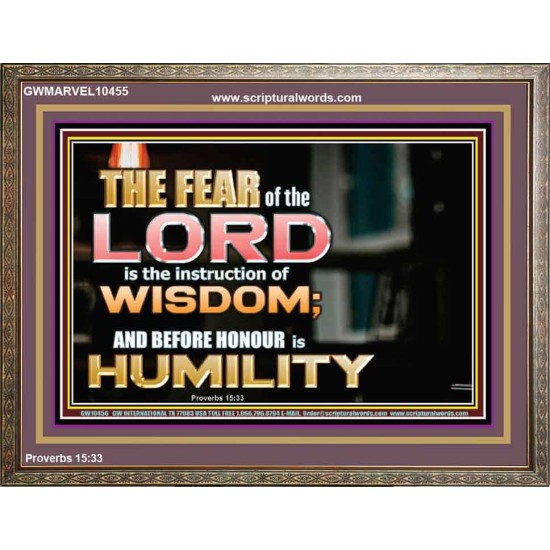 BEFORE HONOUR IS HUMILITY  Scriptural Wooden Frame Signs  GWMARVEL10455  