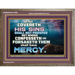 HE THAT COVERETH HIS SIN SHALL NOT PROSPER  Contemporary Christian Wall Art  GWMARVEL10466  "36X31"