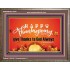 HAPPY THANKSGIVING GIVE THANKS TO GOD ALWAYS  Scripture Art Wooden Frame  GWMARVEL10476  "36X31"
