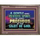 GENTLE AND PEACEFUL SPIRIT VERY PRECIOUS IN GOD SIGHT  Bible Verses to Encourage  Wooden Frame  GWMARVEL10496  