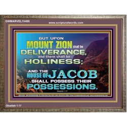 UPON MOUNT ZION THERE SHALL BE DELIVERANCE  Christian Paintings Wooden Frame  GWMARVEL10499  "36X31"