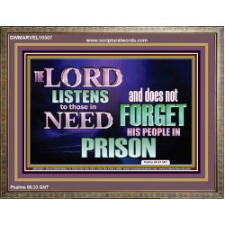 THE LORD NEVER FORGET HIS CHILDREN  Christian Artwork Wooden Frame  GWMARVEL10507  "36X31"