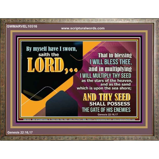 IN BLESSING I WILL BLESS THEE  Religious Wall Art   GWMARVEL10516  