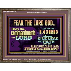 OBEY THE COMMANDMENT OF THE LORD  Contemporary Christian Wall Art Wooden Frame  GWMARVEL10539  "36X31"