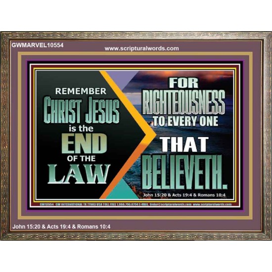 CHRIST JESUS OUR RIGHTEOUSNESS  Encouraging Bible Verse Wooden Frame  GWMARVEL10554  