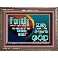 FAITH COMES BY HEARING THE WORD OF CHRIST  Christian Quote Wooden Frame  GWMARVEL10558  "36X31"