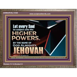 JEHOVAH ALMIGHTY THE GREATEST POWER  Contemporary Christian Wall Art Wooden Frame  GWMARVEL10568  "36X31"