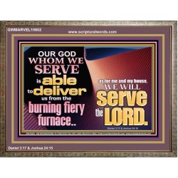 OUR GOD WHOM WE SERVE IS ABLE TO DELIVER US  Custom Wall Scriptural Art  GWMARVEL10602  "36X31"