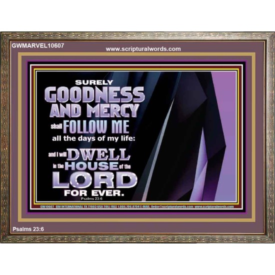 SURELY GOODNESS AND MERCY SHALL FOLLOW ME  Custom Wall Scripture Art  GWMARVEL10607  