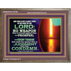 CONDEMN EVERY TONGUE THAT RISES AGAINST YOU IN JUDGEMENT  Custom Inspiration Scriptural Art Wooden Frame  GWMARVEL10616B  "36X31"