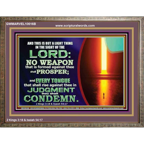 CONDEMN EVERY TONGUE THAT RISES AGAINST YOU IN JUDGEMENT  Custom Inspiration Scriptural Art Wooden Frame  GWMARVEL10616B  