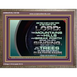 GO OUT WITH CELEBRATION AND BACK IN PEACE  Unique Bible Verse Wooden Frame  GWMARVEL10618B  "36X31"