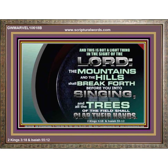 GO OUT WITH CELEBRATION AND BACK IN PEACE  Unique Bible Verse Wooden Frame  GWMARVEL10618B  