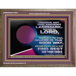 REMOVE NOT THE ANCIENT LANDMARK  Unique Bible Verse Wooden Frame  GWMARVEL10619  