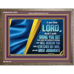 I WILL REDEEM YOU WITH A STRETCHED OUT ARM  New Wall Décor  GWMARVEL10620  "36X31"