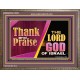 THANK AND PRAISE THE LORD GOD  Unique Scriptural Wooden Frame  GWMARVEL10654  