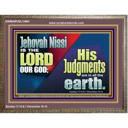 JEHOVAH NISSI IS THE LORD OUR GOD  Sanctuary Wall Wooden Frame  GWMARVEL10661  "36X31"