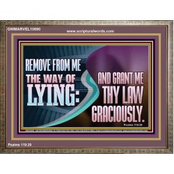 GRANT ME THY LAW GRACIOUSLY  Unique Scriptural Wooden Frame  GWMARVEL10690  "36X31"