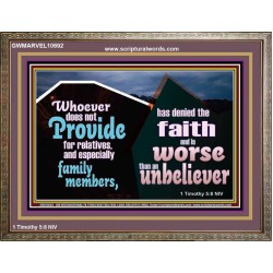 DO NOT FORSAKE YOUR RELATIVES ESPECIALLY FAMILY MEMBERS  Ultimate Power Wooden Frame  GWMARVEL10692  "36X31"