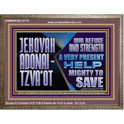 JEHOVAH ADONAI  TZVAOT OUR REFUGE AND STRENGTH  Ultimate Inspirational Wall Art Wooden Frame  GWMARVEL10710  "36X31"