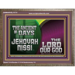 THE ANCIENT OF DAYS JEHOVAHNISSI THE LORD OUR GOD  Scriptural Décor  GWMARVEL10731  "36X31"