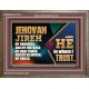 JEHOVAH JIREH OUR GOODNESS FORTRESS HIGH TOWER DELIVERER AND SHIELD  Scriptural Wooden Frame Signs  GWMARVEL10747  