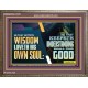 HE THAT GETTETH WISDOM LOVETH HIS OWN SOUL  Bible Verse Art Wooden Frame  GWMARVEL10761  