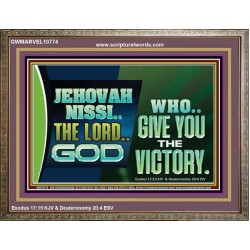 JEHOVAHNISSI THE LORD GOD WHO GIVE YOU THE VICTORY  Bible Verses Wall Art  GWMARVEL10774  "36X31"
