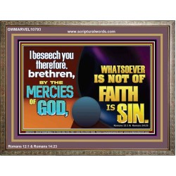 WHATSOEVER IS NOT OF FAITH IS SIN  Contemporary Christian Paintings Wooden Frame  GWMARVEL10793  "36X31"
