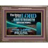 THE VOICE OF THE LORD GIVE STRENGTH UNTO HIS PEOPLE  Contemporary Christian Wall Art Wooden Frame  GWMARVEL10795  "36X31"