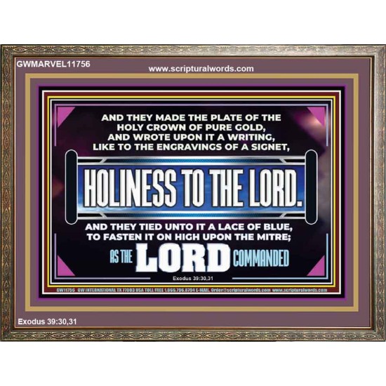 THE HOLY CROWN OF PURE GOLD  Righteous Living Christian Wooden Frame  GWMARVEL11756  