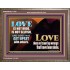 LOVE IS NOT RUDE AND IS NOT SELFISH  Sanctuary Wall Wooden Frame  GWMARVEL11760  "36X31"