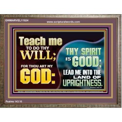 THY SPIRIT IS GOOD LEAD ME INTO THE LAND OF UPRIGHTNESS  Unique Power Bible Wooden Frame  GWMARVEL11924  "36X31"